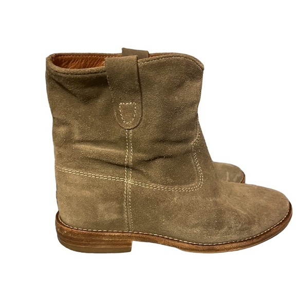 ISABEL MARANT GREEN SUEDE BOOTIES - Picture 1 of 5